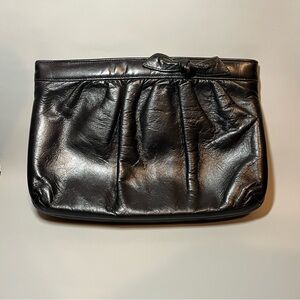 Vintage Morris Moskowitz Genuine Leather Black Clutch
